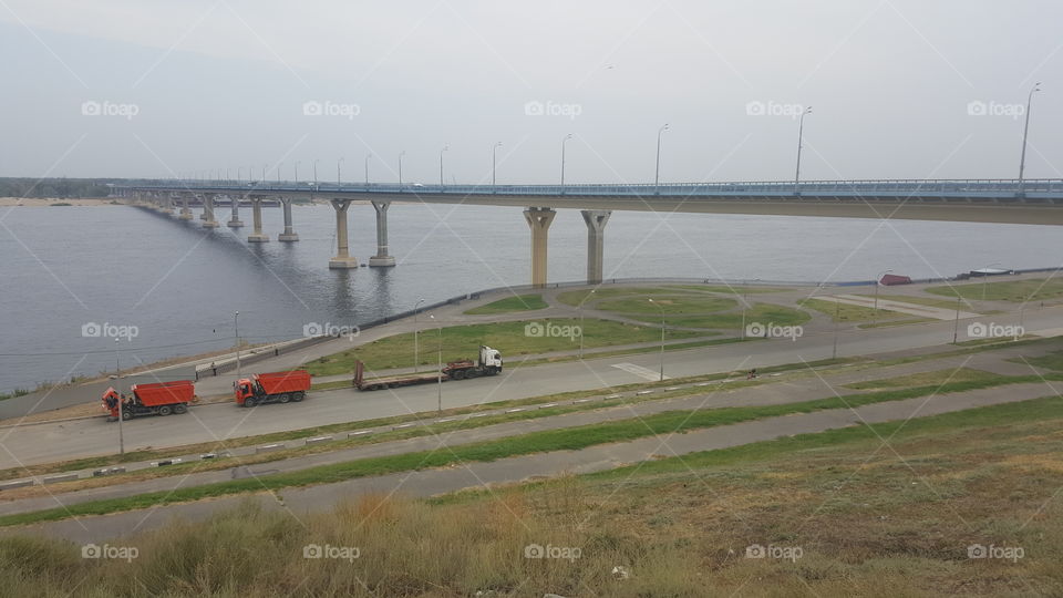 Bridge across Volga river 