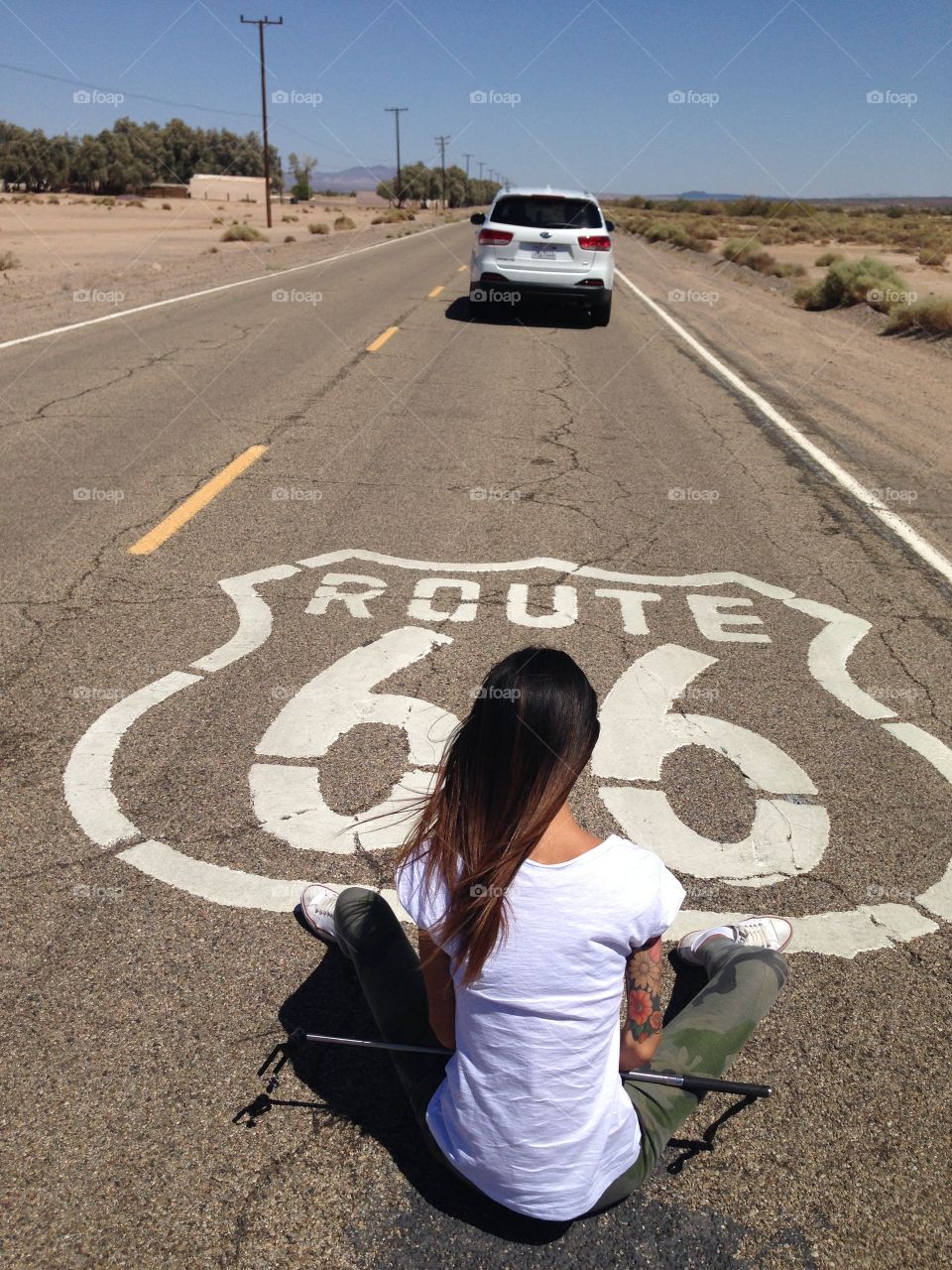 Point of view sit in the road