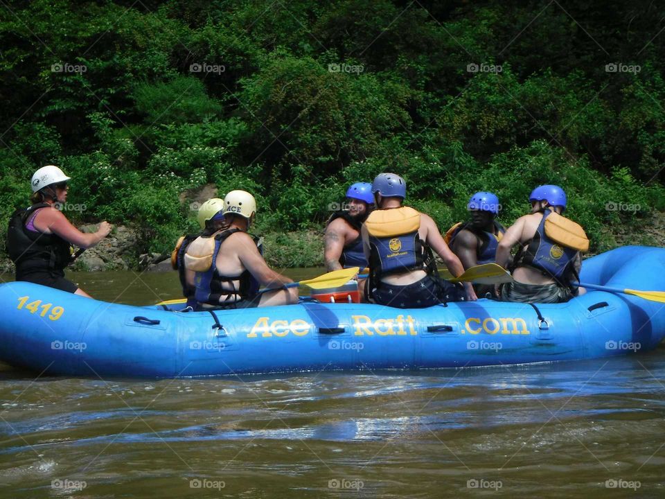 Raft, Water, Recreation, Teamwork, Kayak