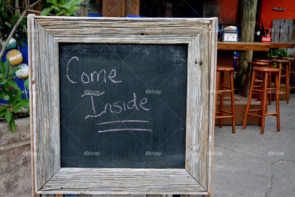 Come Inside Sign