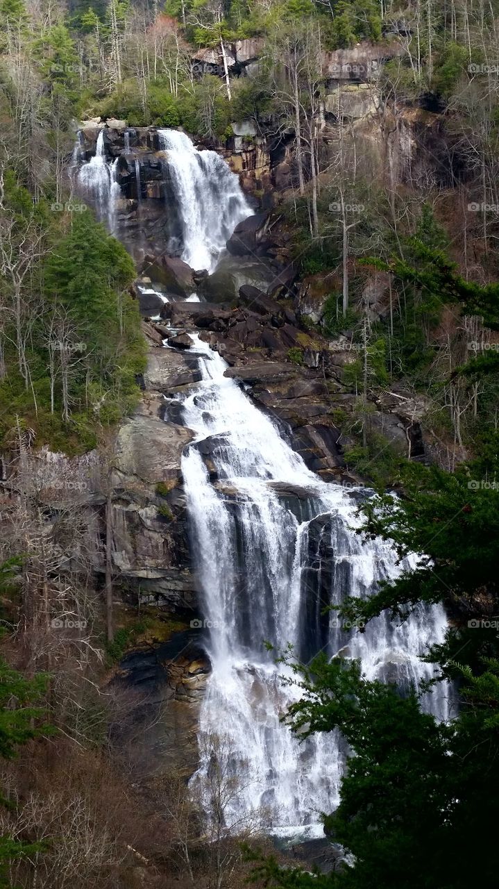 Upper Whitewater falls, North Carolina