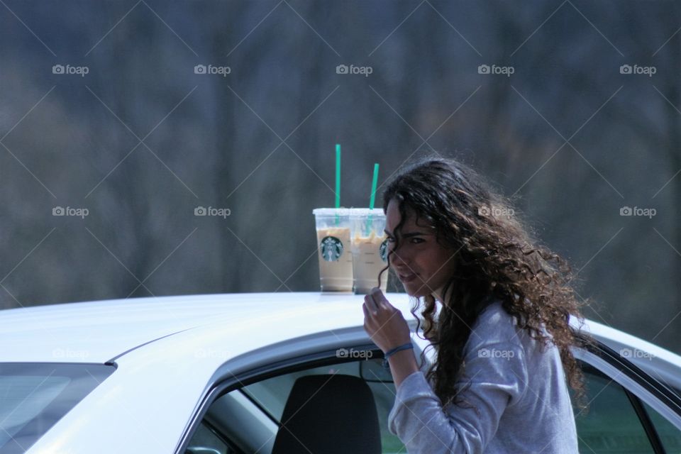 girl with coffee