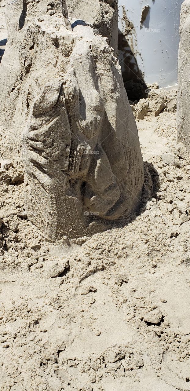 sticky sand sculpture