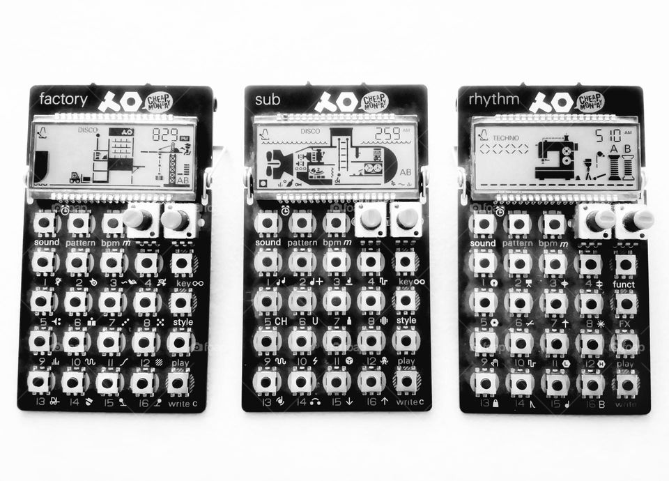 Pocket Operators in Black & White