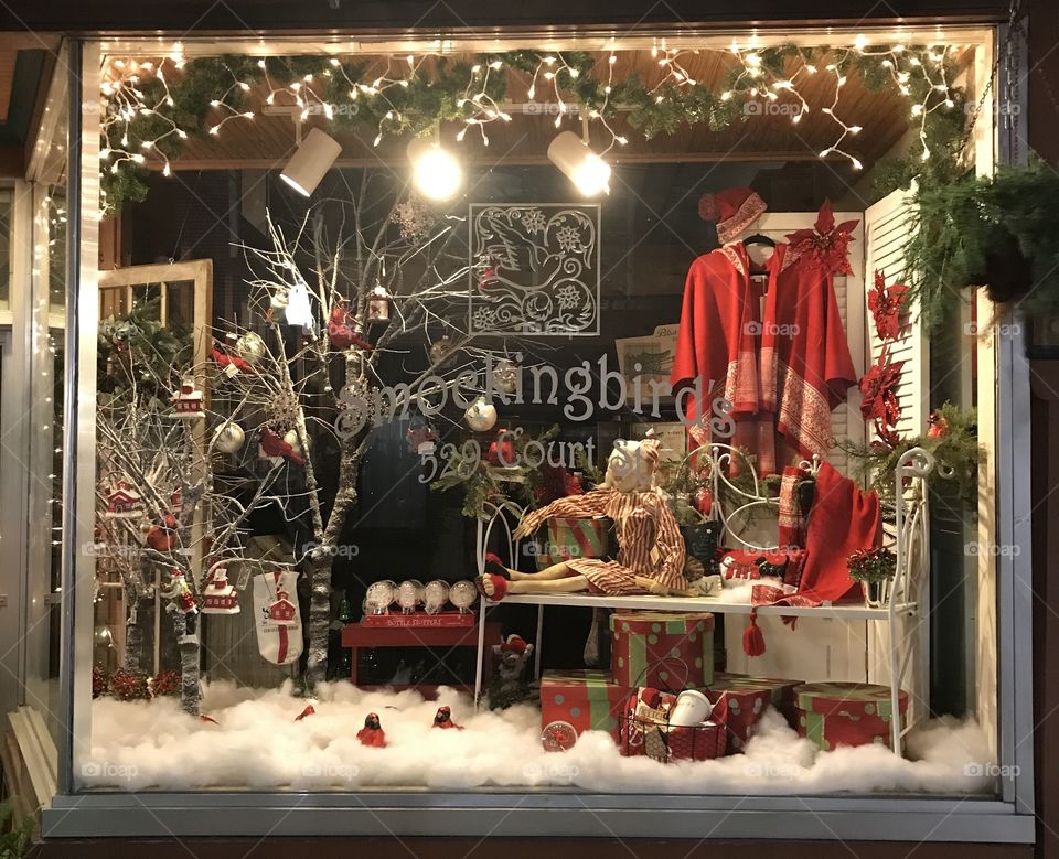 Christmas retail window