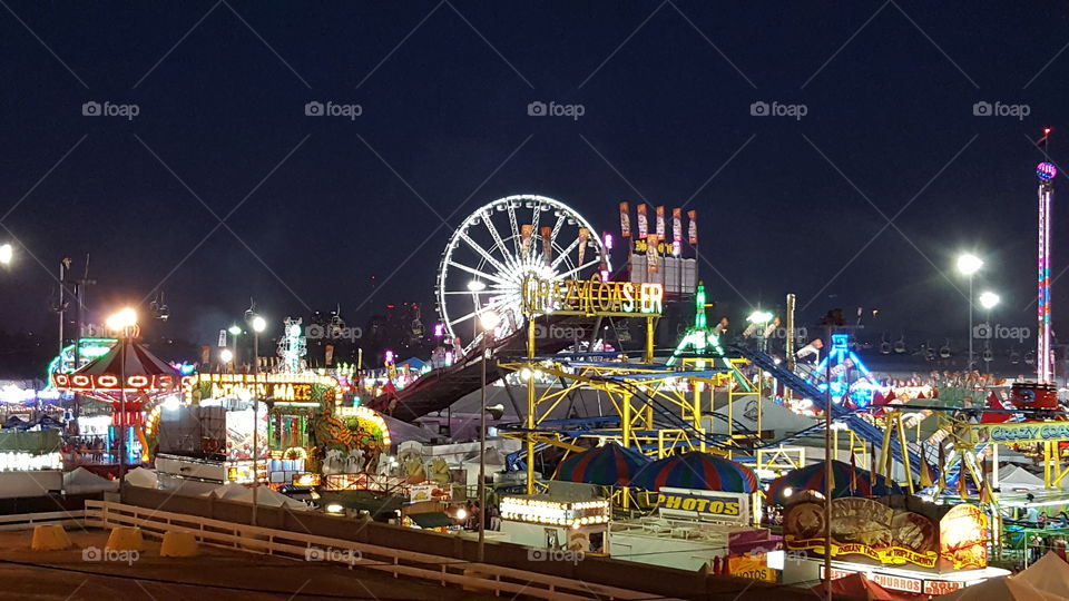 Arizona State Fair Midway at Night