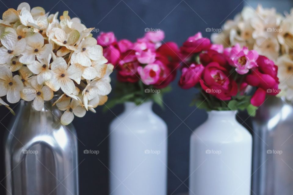 Flowers in bottles