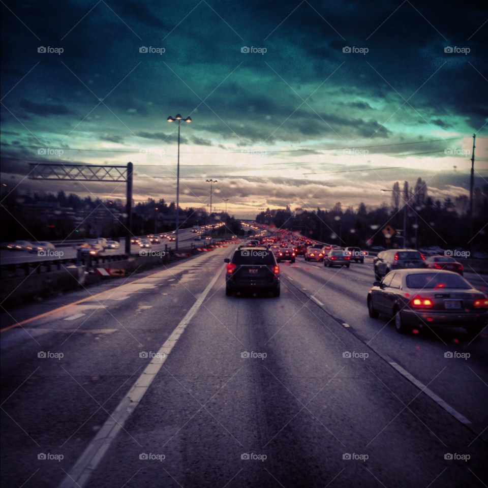 traffic highway seattle i5 by vlad2007