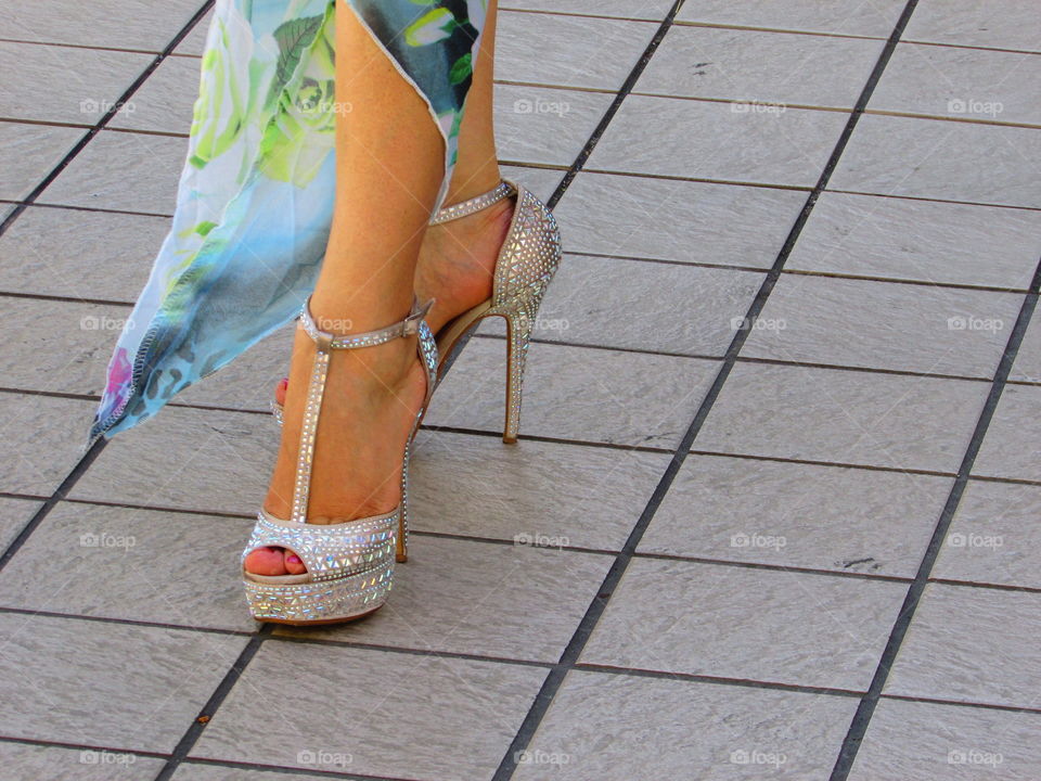 Diamond studded shoes