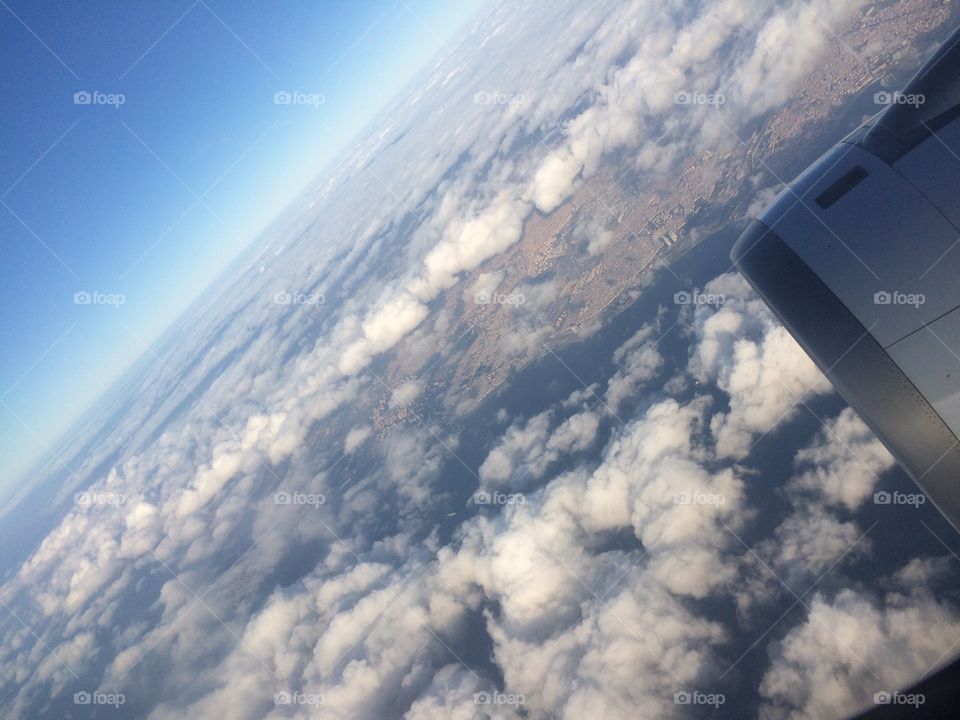 view of a commuter from aeroplane 