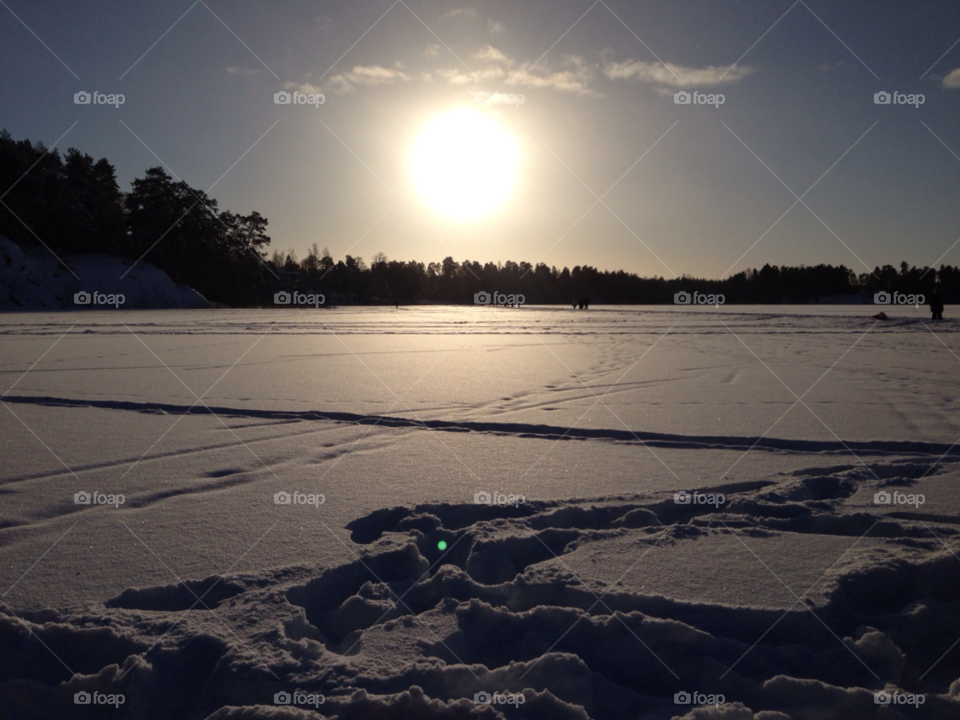 snow winter sun ice by MagnusPm