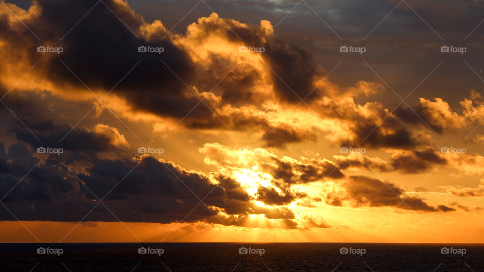 Fiery Sunrise over the Atlantic