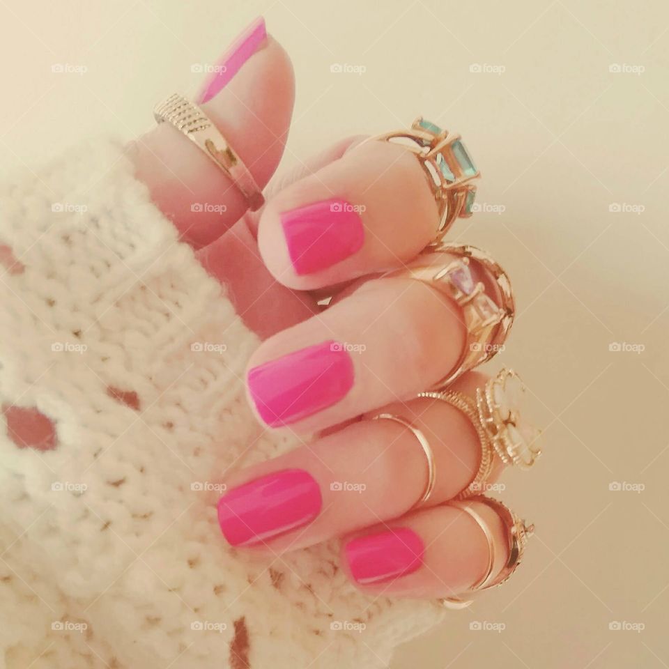 Manicure and Rings