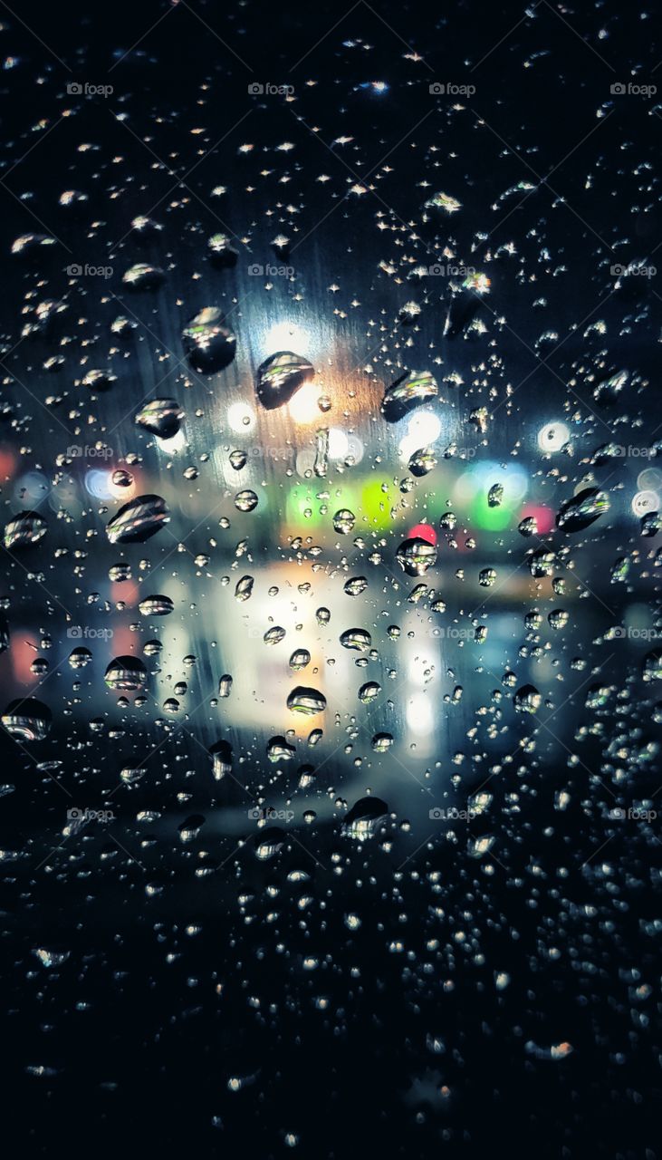 rain drops on my car window...