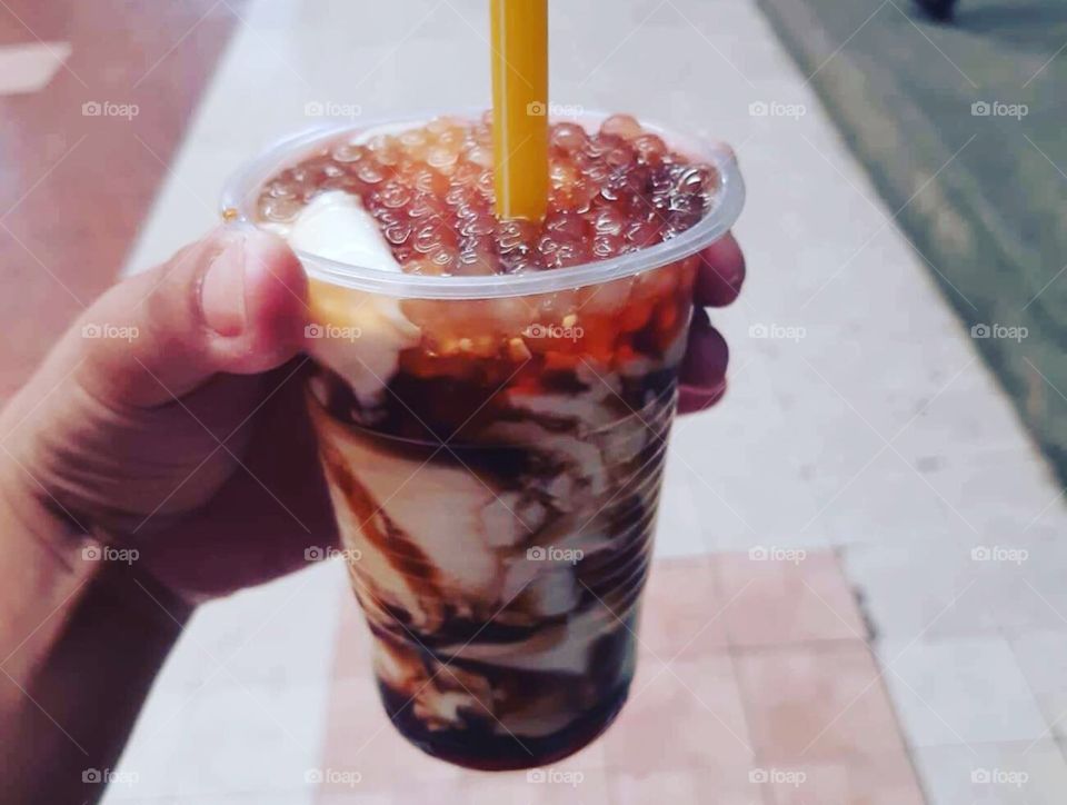 Taho is a Philippine snack food made of fresh soft/silken tofu, arnibal, and sago pearl. This staple comfort food is a signature sweet and taho peddlers can be found all over the country.