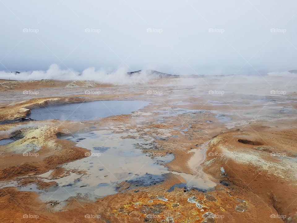 Hverir mud pots on Iceland