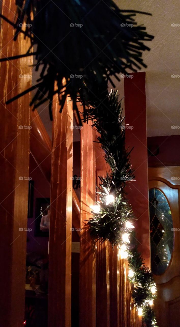 Garland down the stairs