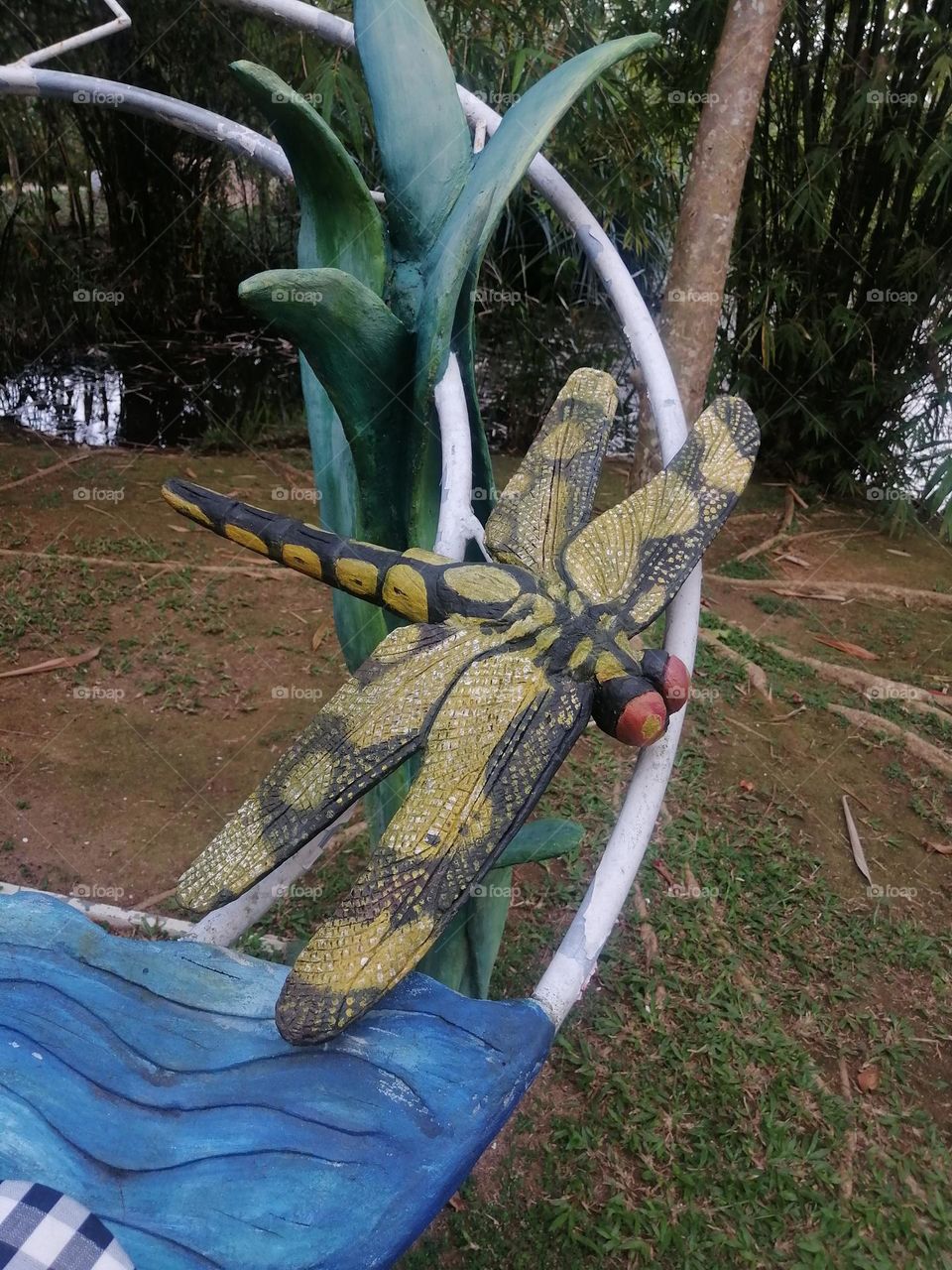 artificial  big butterfly in the garden decor