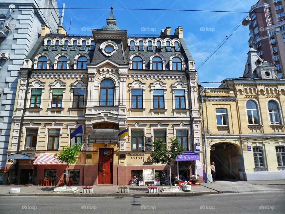 old architecture of the city of Kiev