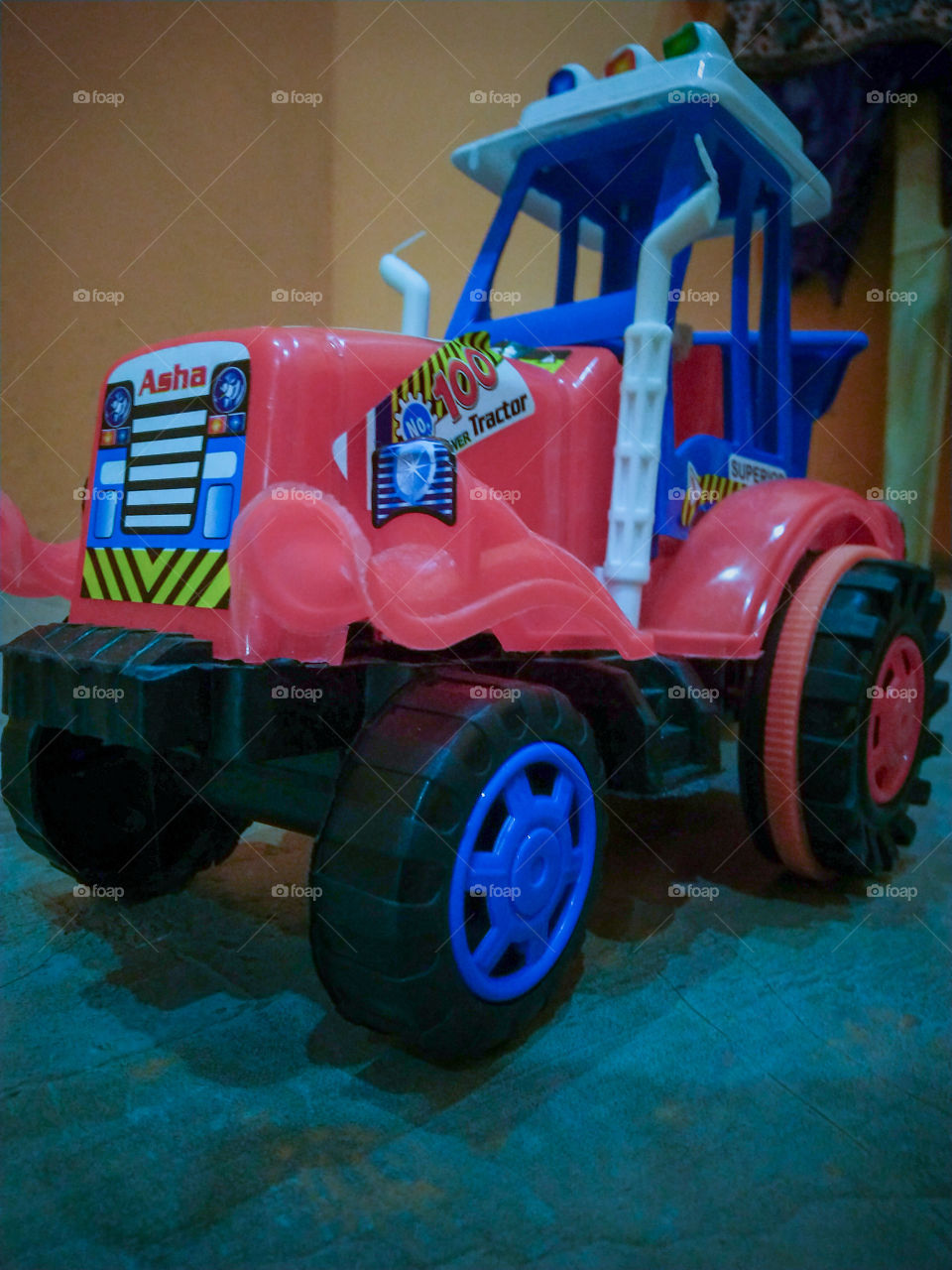 An Indian child favorite toy tractor