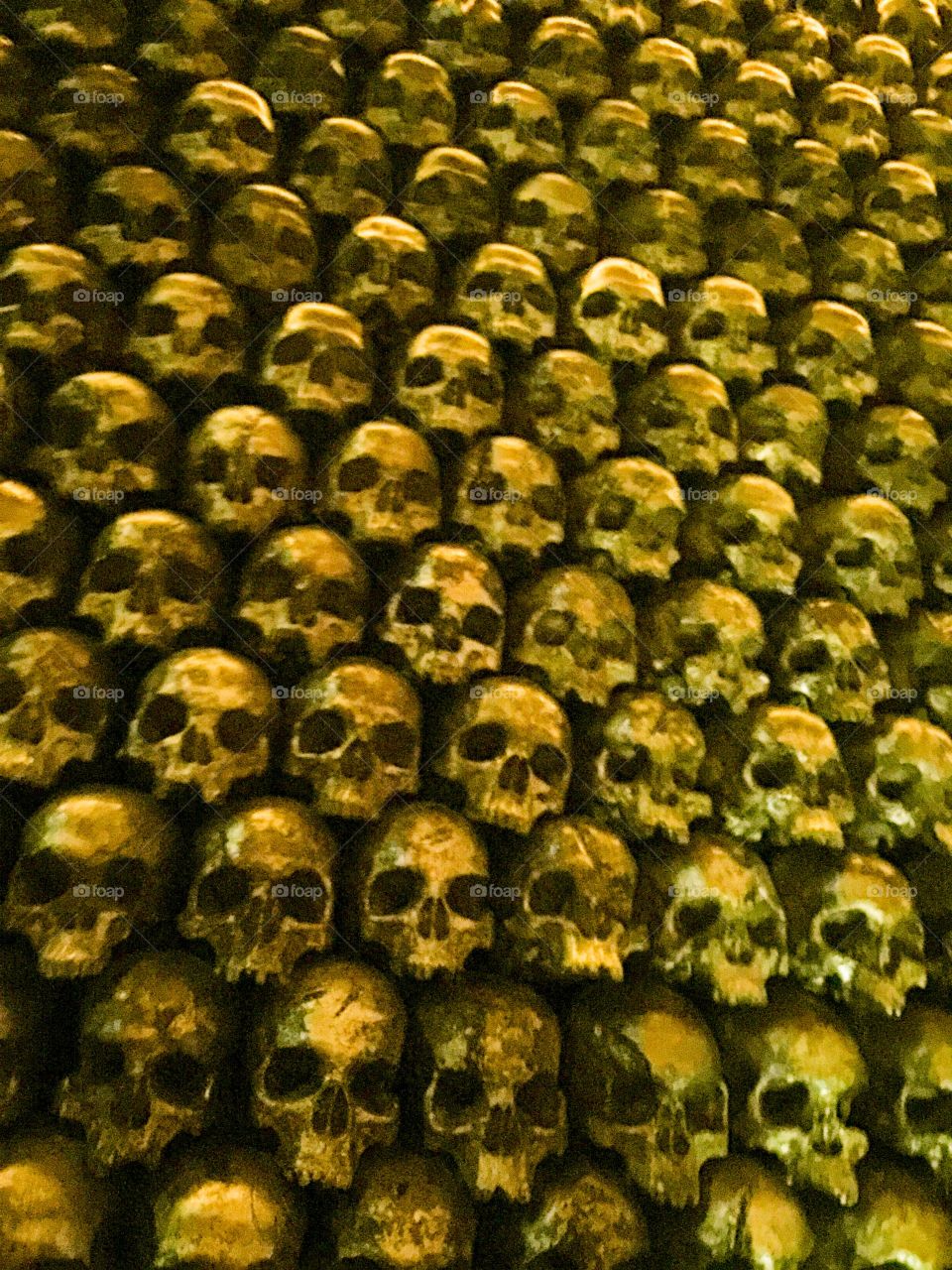 Golden skulls