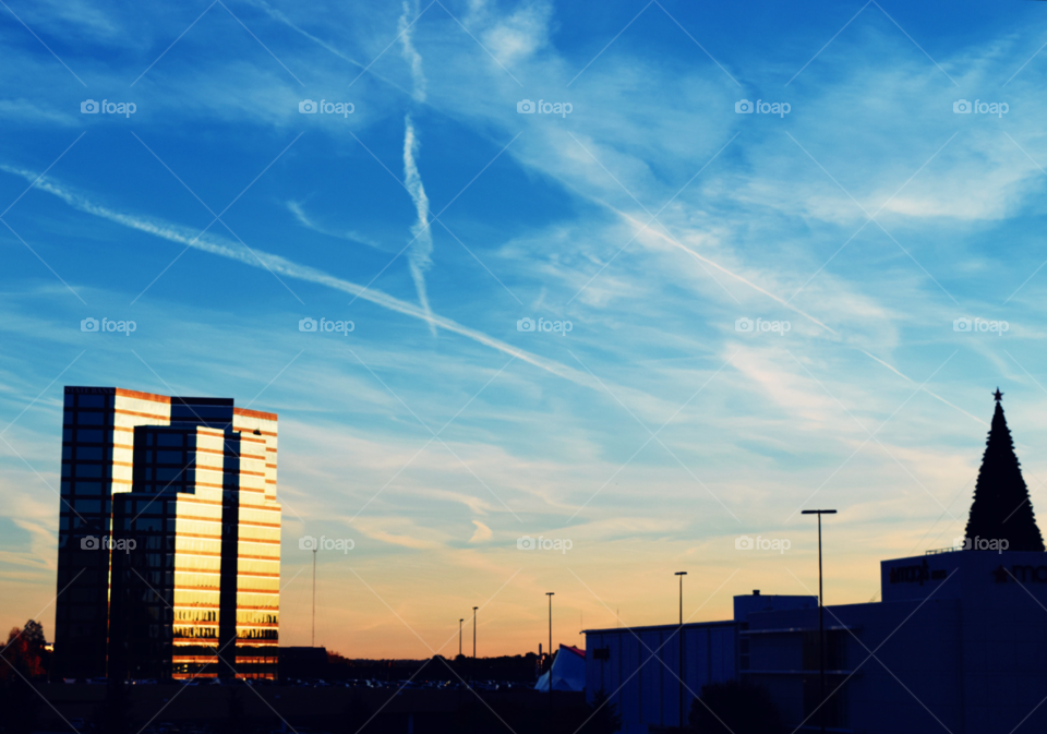 Sunset, Sky, No Person, Architecture, City