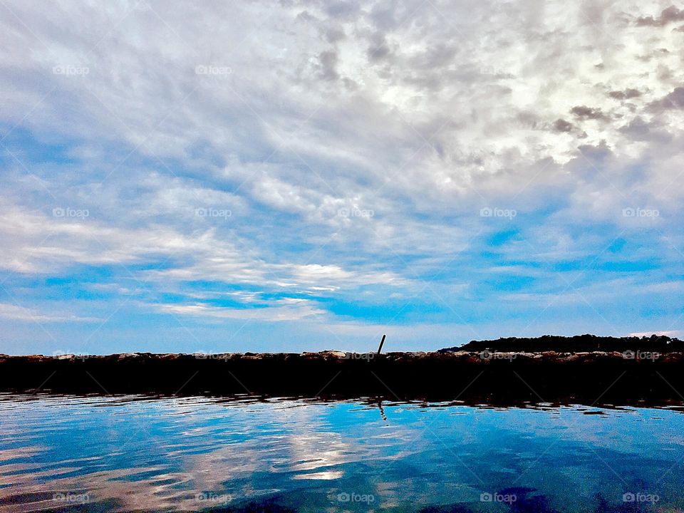 A beautiful view of the evening sky over the East River while taking the “Salvation” out for a spin. 2019. Hypnotic Productions