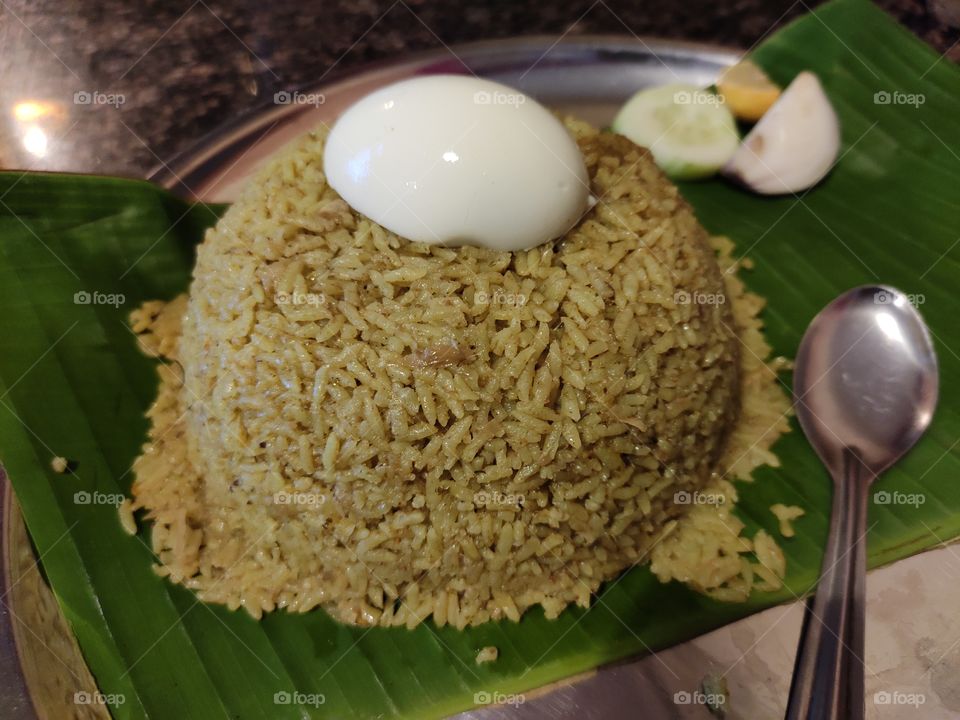 Briyani and Boiled Egg