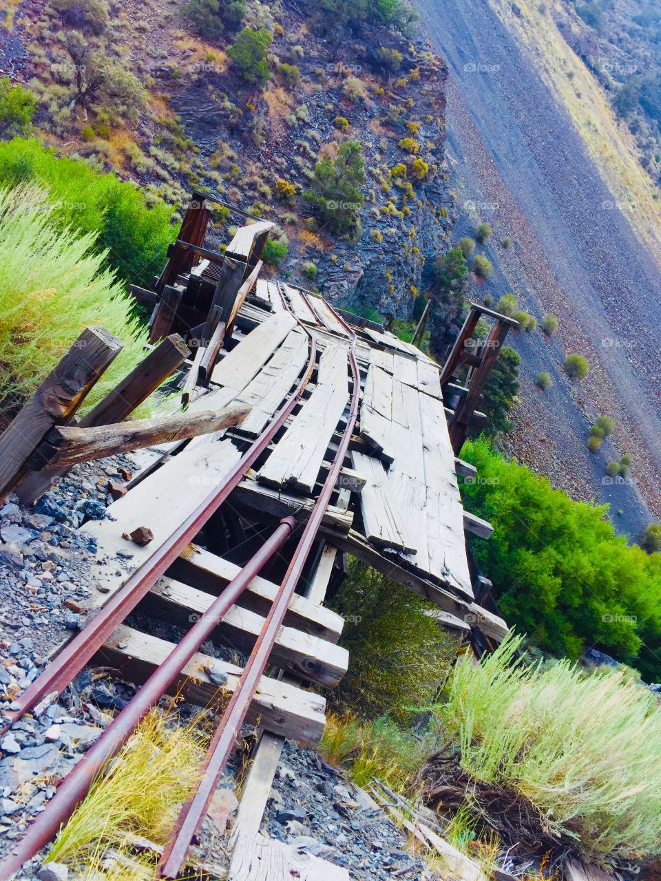 Ore cart tracks