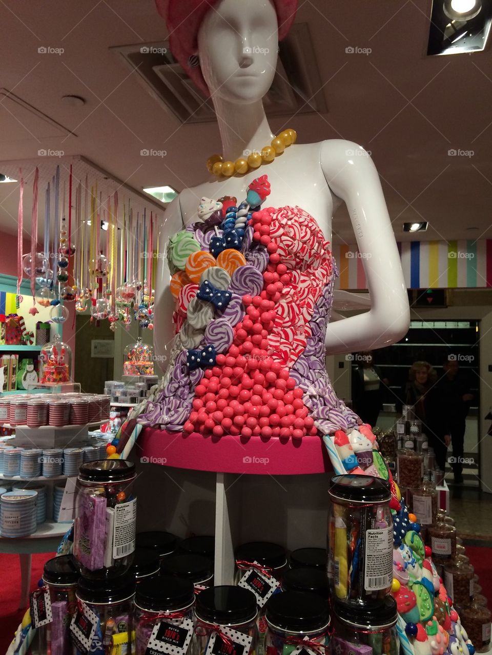 Dress made of candy 