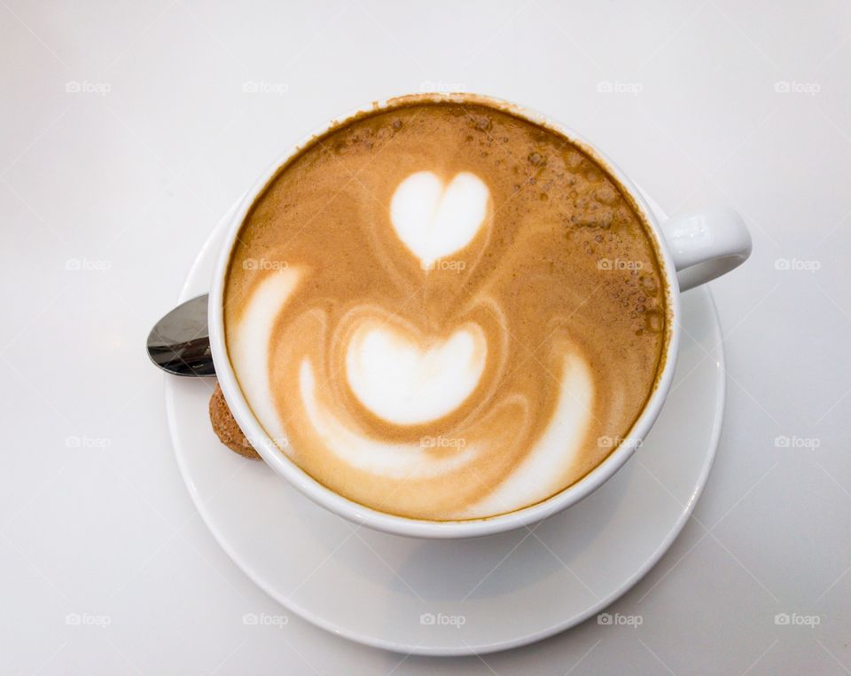 Heart shape in coffee