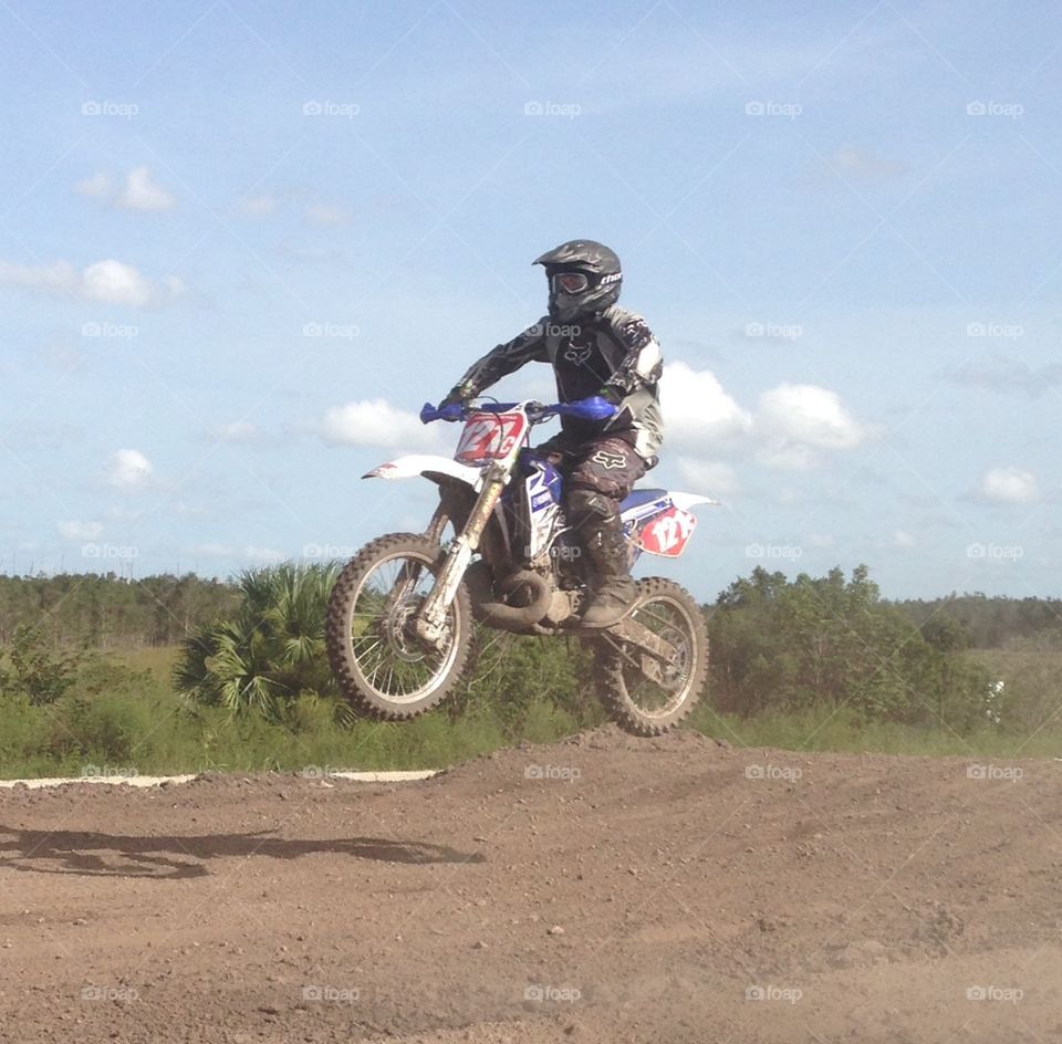 Motocross jump. Motocross practice day at miami mx park