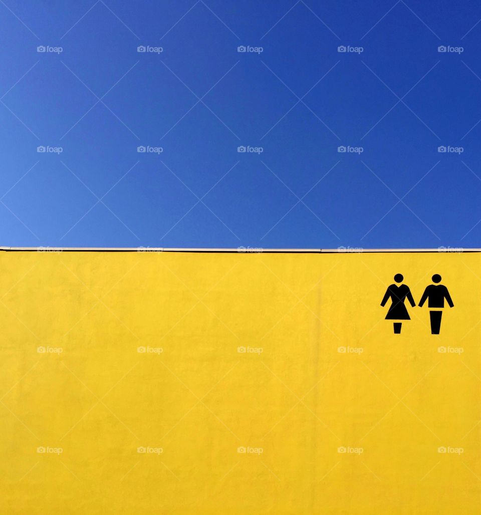 Public toilet sign