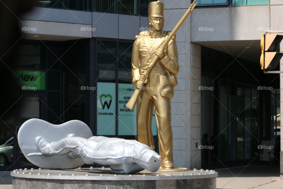 Street sculpture downtown Toronto