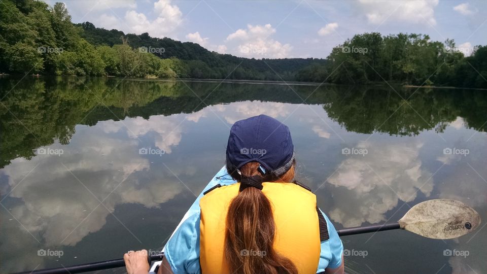 River. kyakking on New River, VA