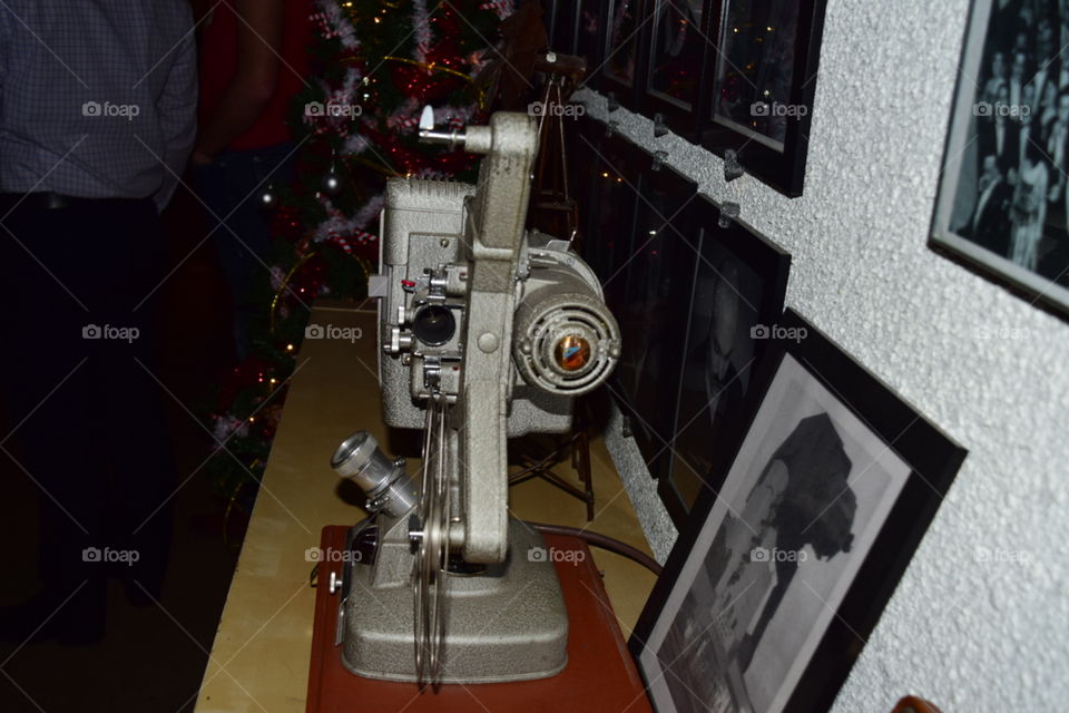 antique movie projector