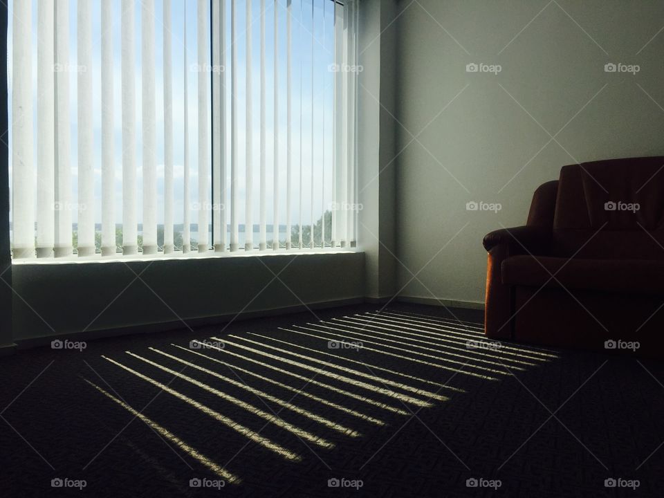 Sun lines in the room 