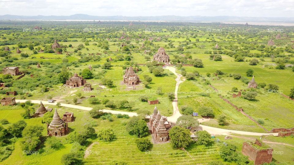 Buddhist temples at Bagan Myanmar
