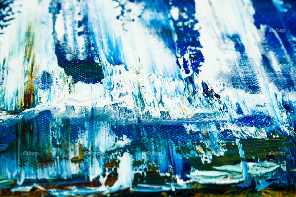 Blue abstract acrylic 
