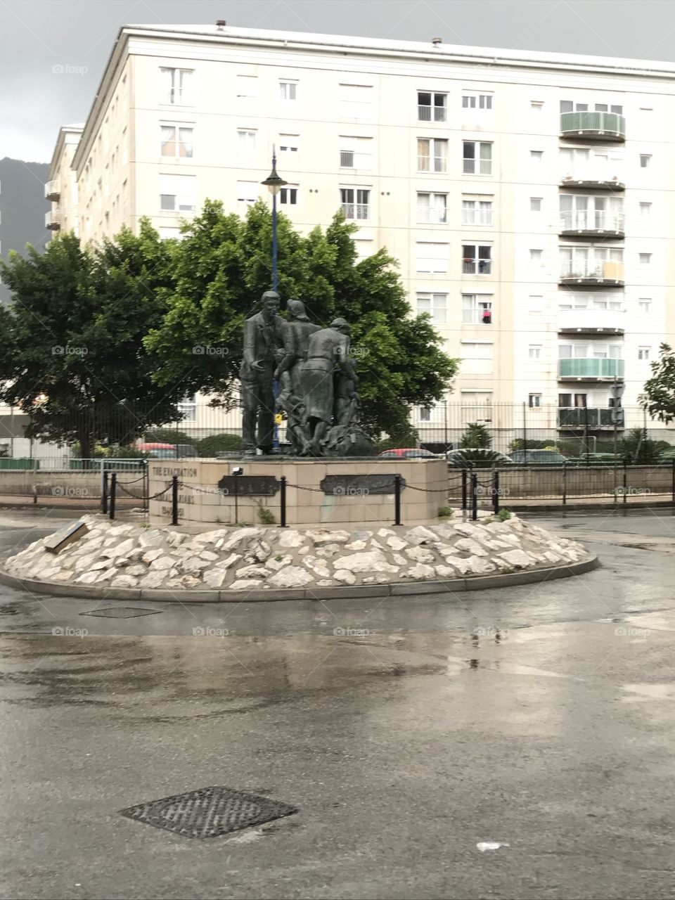 Gibraltar-Evacuation Monument _history 