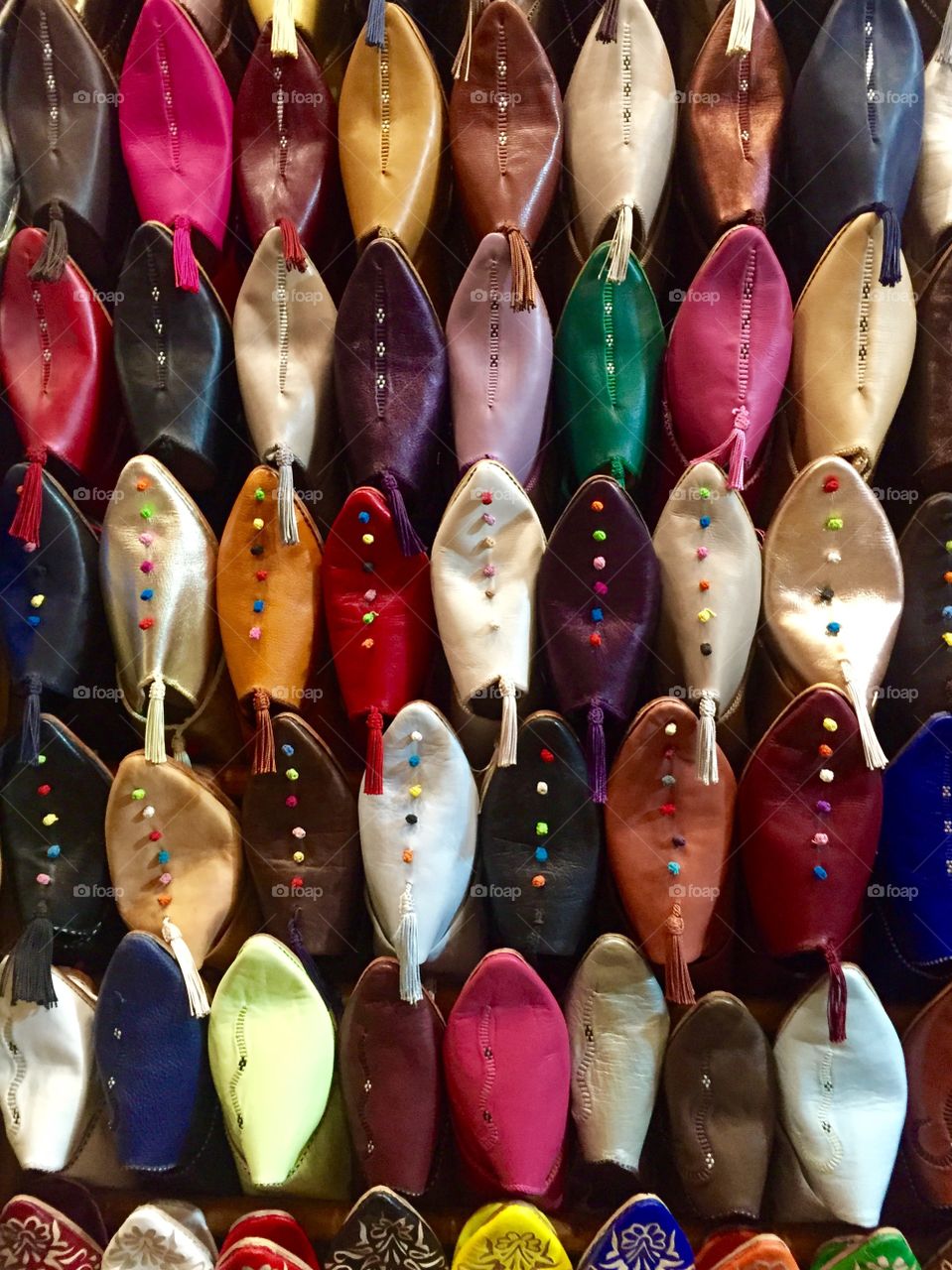 Leather shoes for sale in Marrakech
