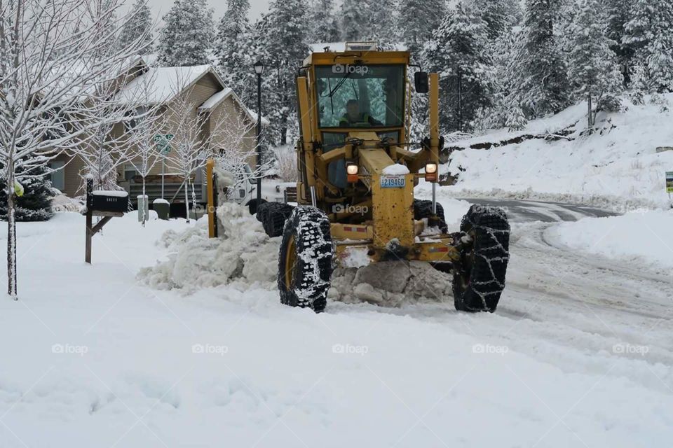 clearing roads