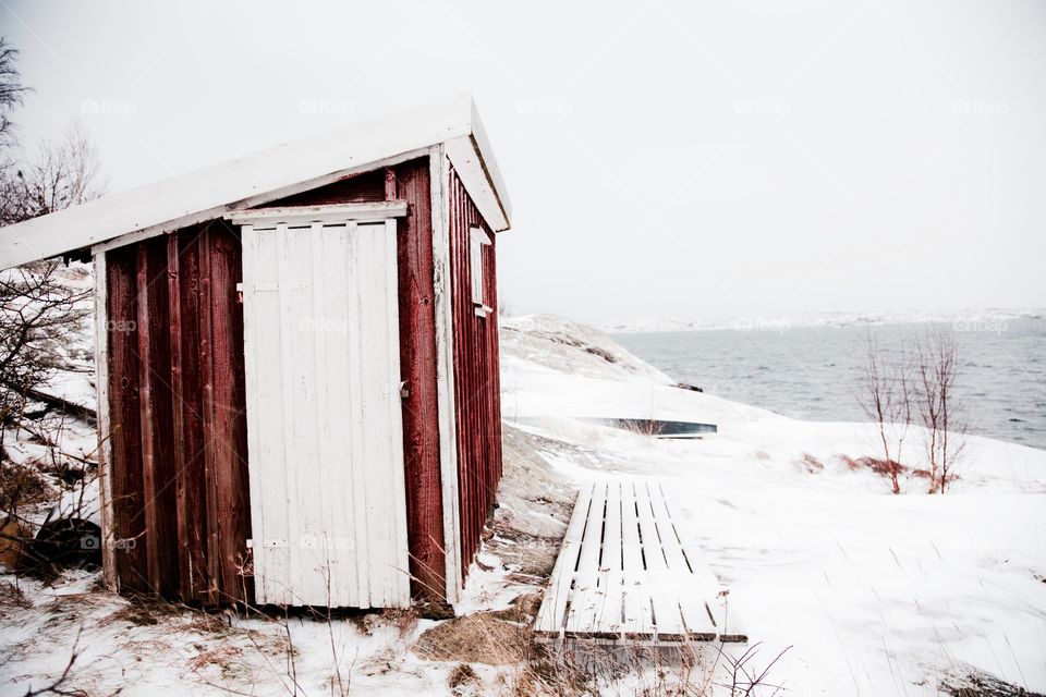 Snow, Winter, Wood, Cold, House