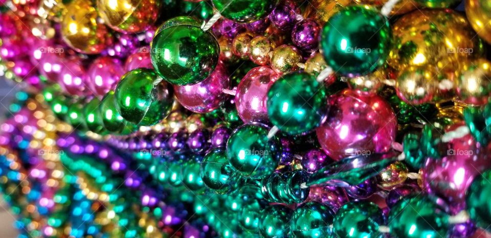 Mardi Gras necklaces