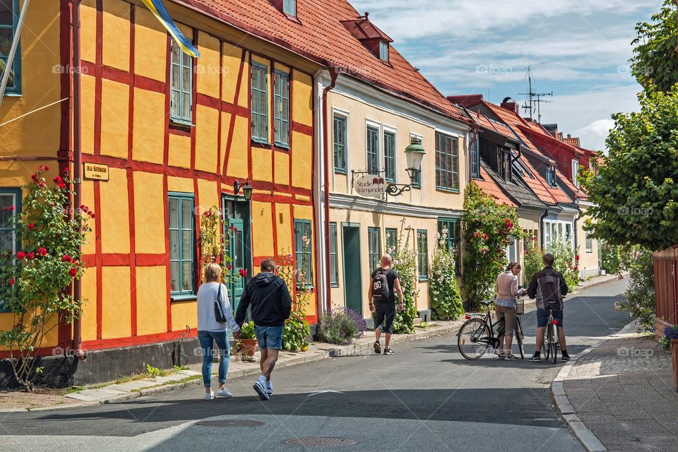 The old streets in Ystad, Sweden