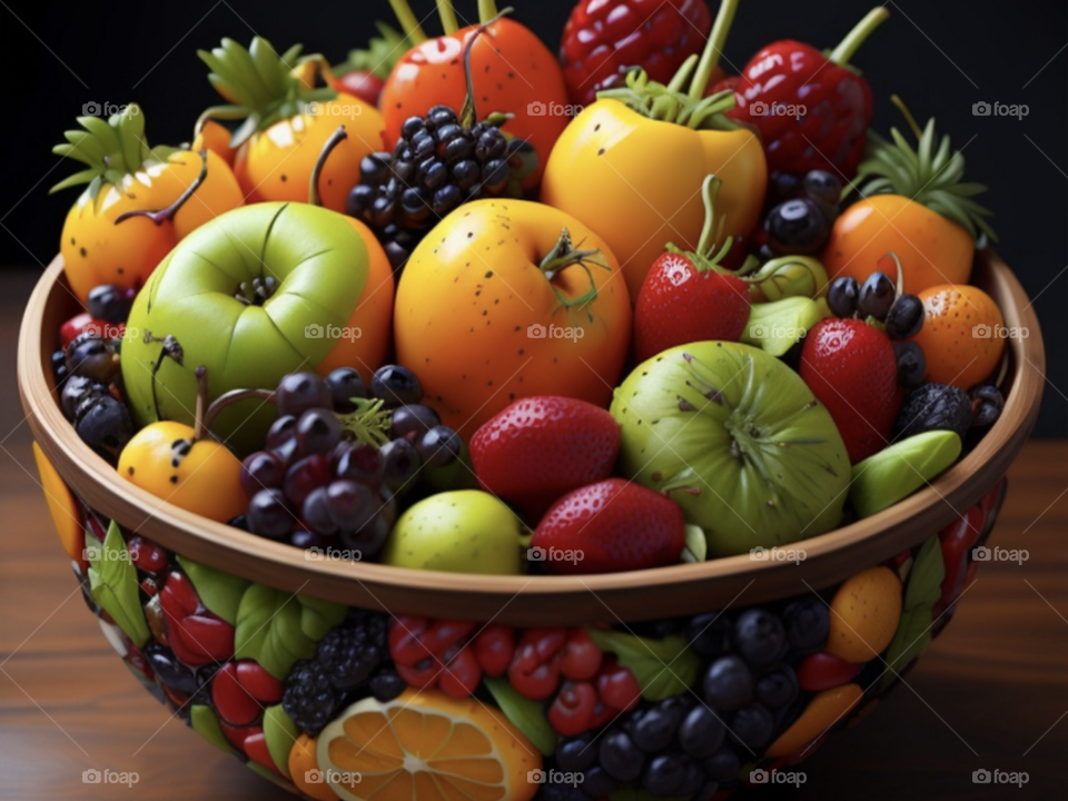 tasty beautiful fruit bowl