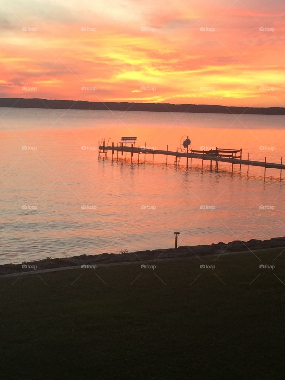 Nothing like a beautiful sunset over looking the lake!