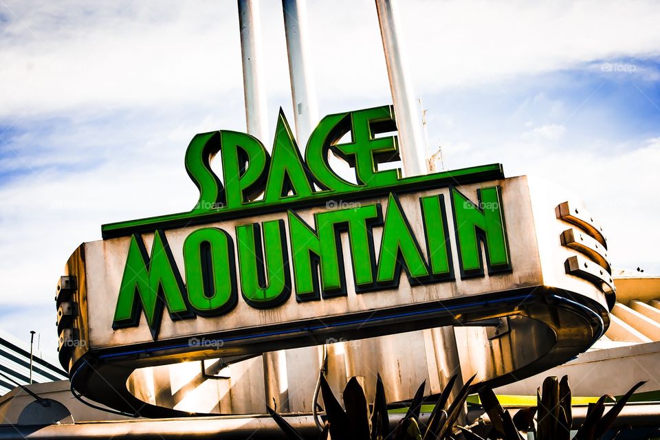 Space Mountain at Walt Disney World in Orlando Florida. Strap yourself in and prepare yourself to blast into the future. 