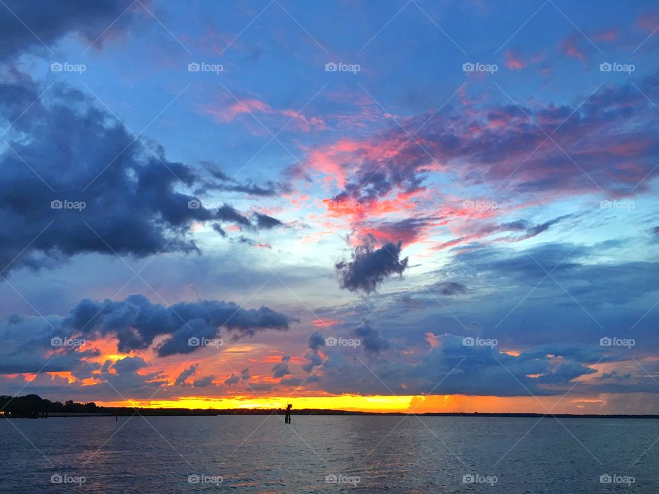 Water, Sunset, Sky, Sea, No Person