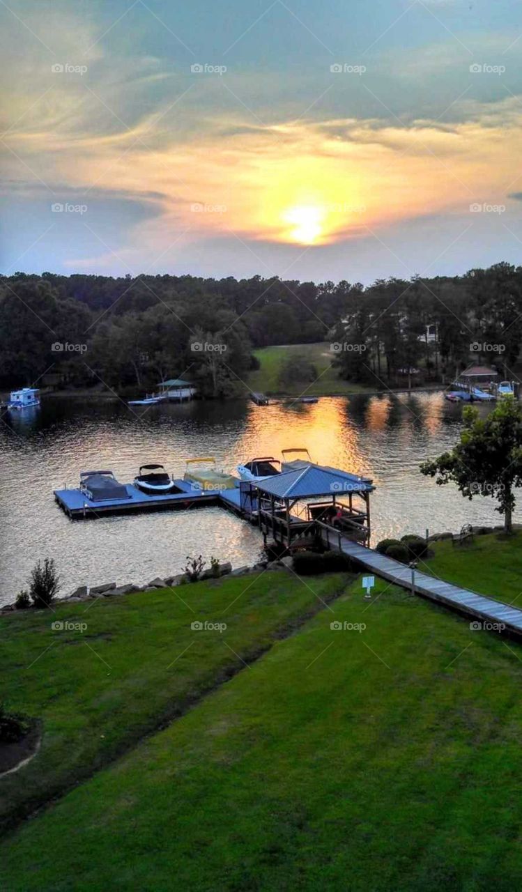 enjoying nature by the lake